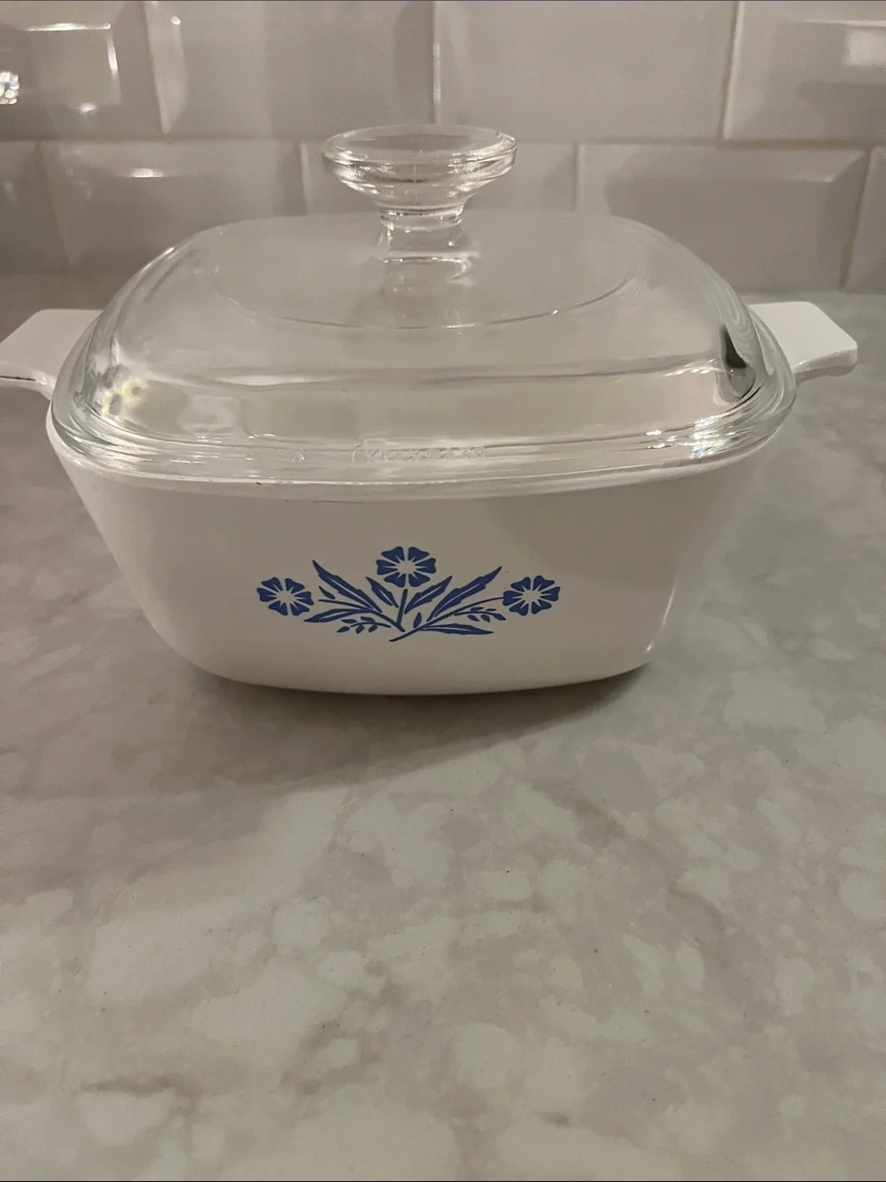 Vintage CorningWare Blue Cornflower Casserole Baking Dish 1 1/2 Quart with Lid